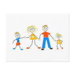 Happy Families Postcard