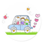 happy family cartoon stickers