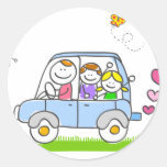 happy family cartoon stickers