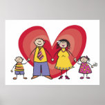 Happy Family Poster (Fair Skin Tone)