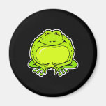 happy fat frog refrigerator magnet