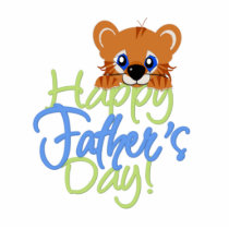 Happy Father's Day Baby TIger Cut Out