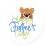 Happy Father's Day Baby TIger Sticker