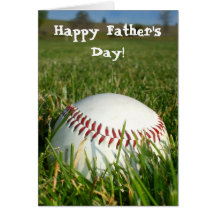 Happy Father's Day Baseball greeting card