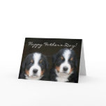 Happy Father's Day Bernese Pups greeting card