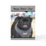 Happy Father's Day Black Pug Dog greeting card