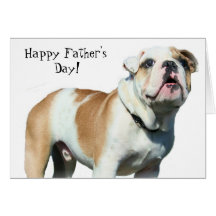 Happy Father's Day Bulldog greeting card