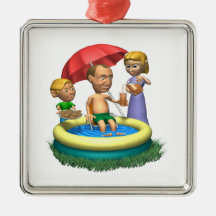 Happy Fathers Day Christmas Tree Ornament