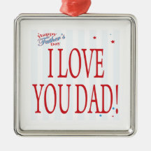 Happy Fathers Day Christmas Tree Ornaments