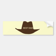 Happy Fathers Day Cowboy Dad Bumper Stickers