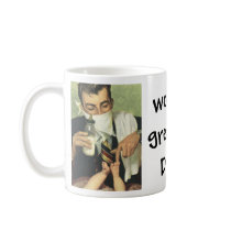 Happy Father's Day! Dad Changing the Baby Coffee Mugs