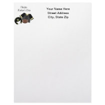 Happy Father's Day (football - black) Letterhead Template