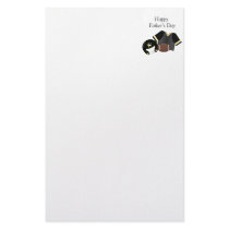 Happy Father's Day (football - black) Stationery Paper