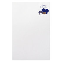 Happy Father's Day (football - blue) Stationery