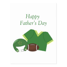 Happy Father's Day (football - green) Post Cards