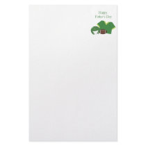 Happy Father's Day (football - green) Custom Stationery
