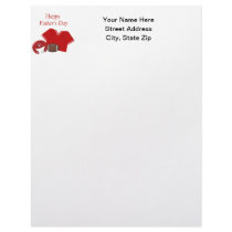 Happy Father's Day (football - red) Letterhead Design