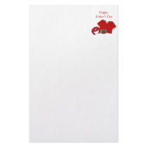 Happy Father's Day (football - red) Stationery