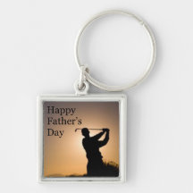 Happy Fathers Day Golf Keychain