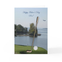 Happy Father's Day Golf Son Card - Customized