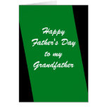 Happy Father's Day Grandfather Green Stripe Cards