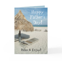 Happy Father's Day Greeting Card, Beach Cabana