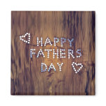 Happy Father's Day Nails on Wood Graphic