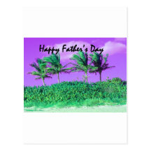 Happy Father's Day Palms Post Cards