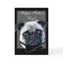 Happy Father's Day Pug greeting card