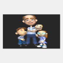 Happy Fathers Day Rectangular Stickers