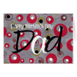 happy father's day retro circles greeting cards