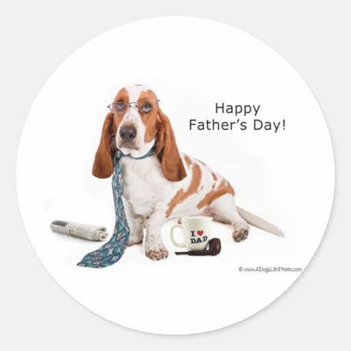 Happy Fathers Day Round Stickers