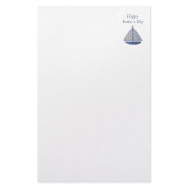 Happy Father's Day (sailboat) Personalized Stationery