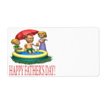 Happy Fathers Day Shipping Label