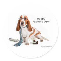 Happy Fathers Day Round Stickers