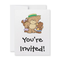 happy fathers day teddy bears design custom invite