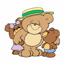 happy fathers day teddy bears design photo cut out