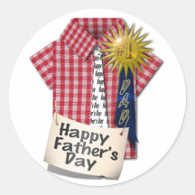 Happy Fathers Day to my #1 Dad Round Stickers