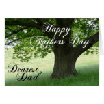 Happy Father's Day-Tree in meadow Greeting Card