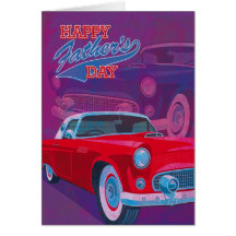 Happy Father's Day Vintage Classic Cars Card