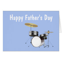 Happy Father's Day with drum kit to Dad Card