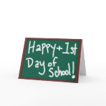 Happy First Day of School chalkboard Greeting Card