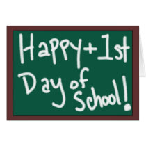 Happy First Day of School chalkboard Greeting Card cards