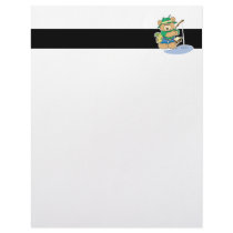 Happy Fishing Fisherman Bear Personalized Letterhead