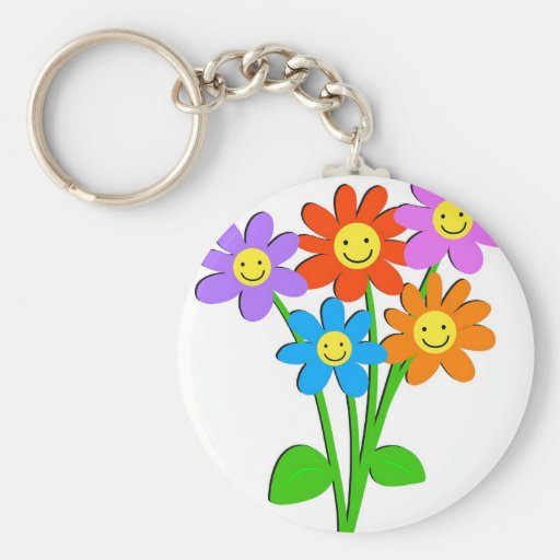 Happy Flowers Key Chains