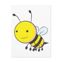 Happy Flying Baby Bee Insect