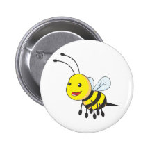 Happy Flying Bee Insect Pins