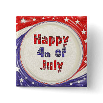 Happy Fourth of July Button