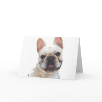 Happy French Bulldog greeting card