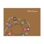 Happy Friends Around the World Thank You Postcard